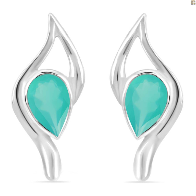 Green Onyx Stud Earring GRO-RDE-13.
