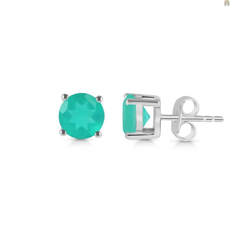 Green Onyx Stud Earring