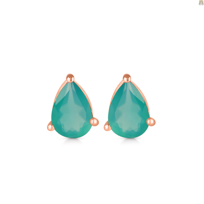 Green Onyx Stud Earring GRO-RDE-1368.