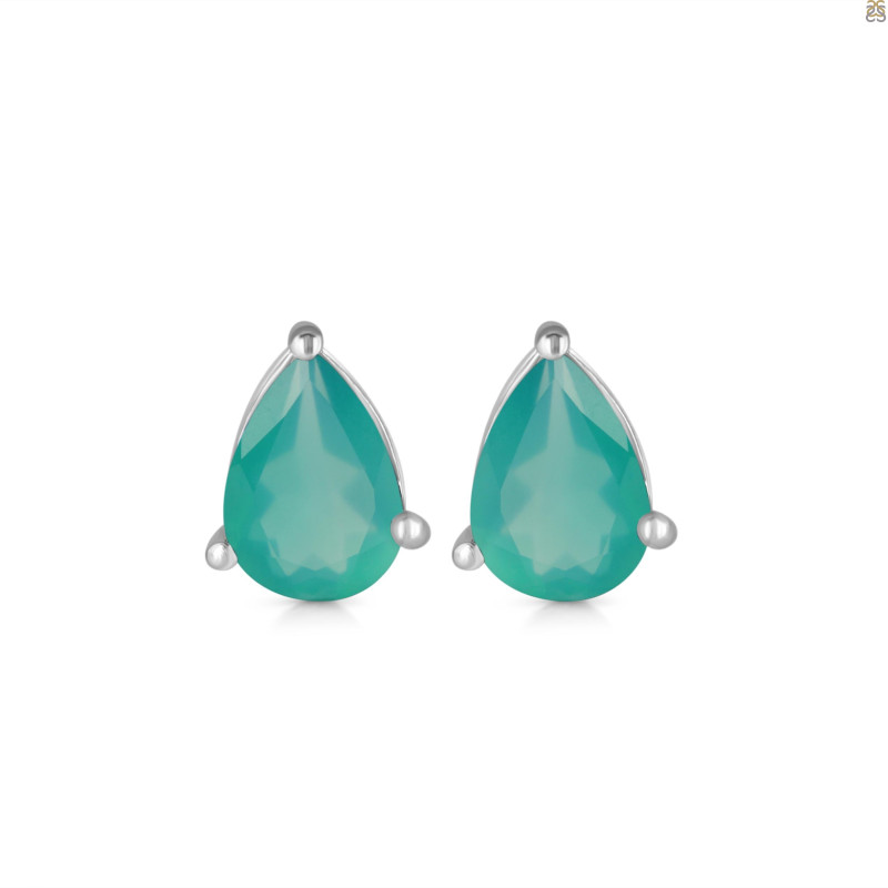Green Onyx Stud Earring GRO-RDE-1368.