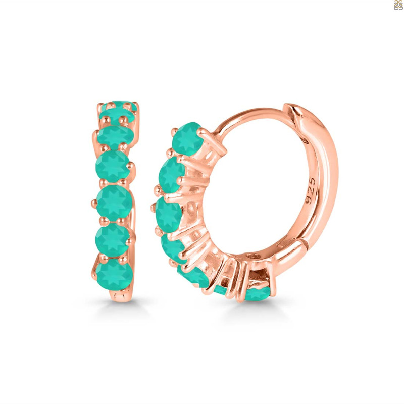 Green Onyx Hoop Hoop Earring GRO-RDE-1473.