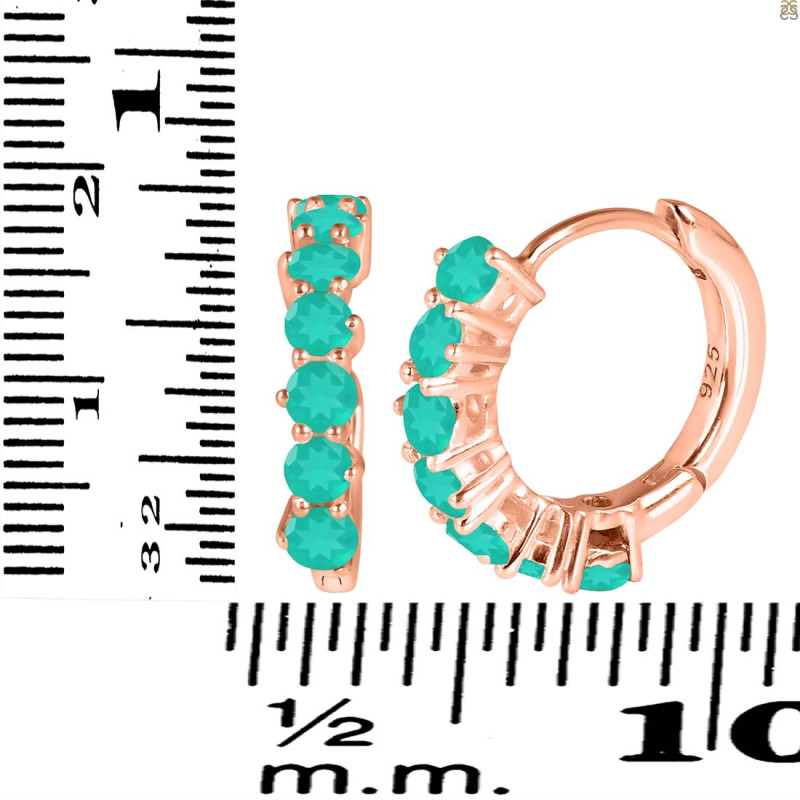 Green Onyx Hoop Hoop Earring GRO-RDE-1473.