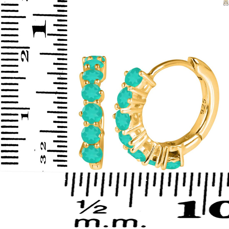 Green Onyx Hoop Hoop Earring GRO-RDE-1473.