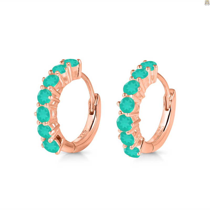 Green Onyx Hoop Hoop Earring GRO-RDE-1473.
