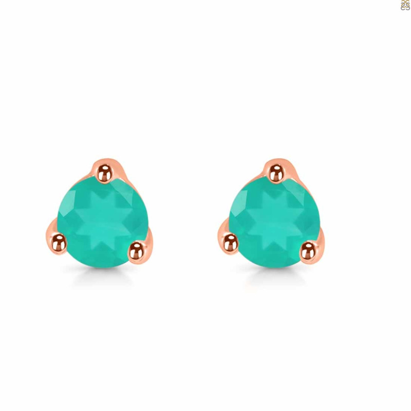 Green Onyx Stud Earring GRO-RDE-1517.