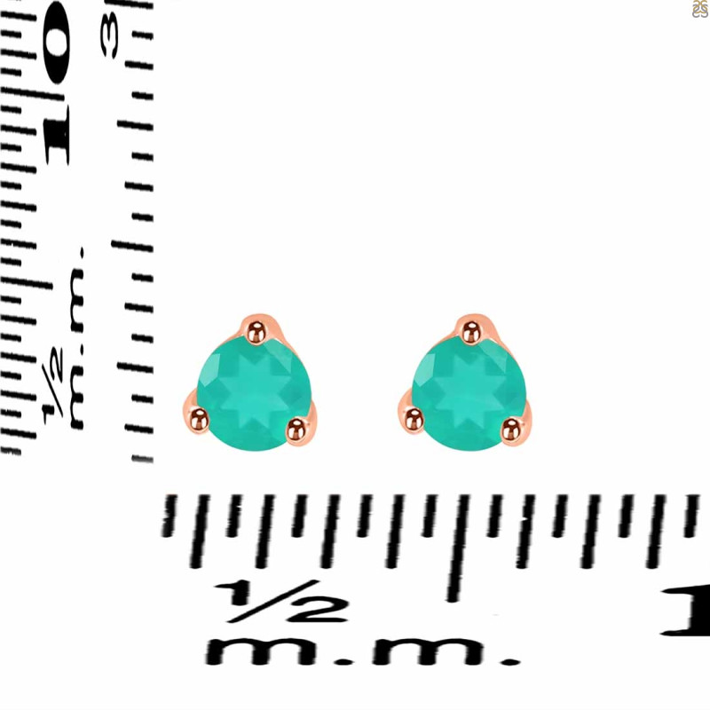 Green Onyx Stud Earring GRO-RDE-1517.