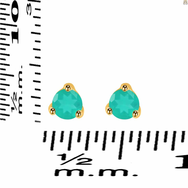 Green Onyx Stud Earring GRO-RDE-1517.