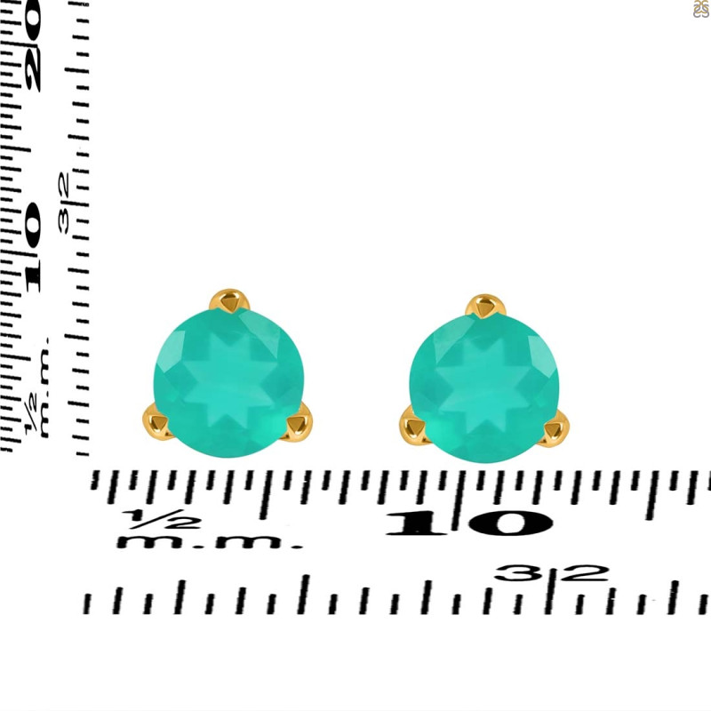 Green Onyx Stud Earring GRO-RDE-1564.