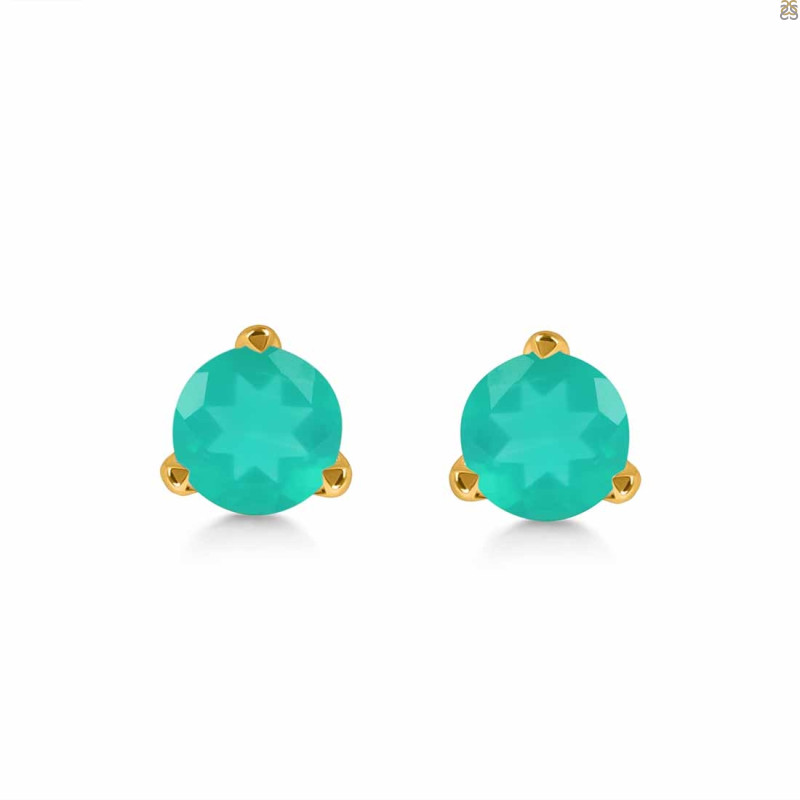 Green Onyx Stud Earring GRO-RDE-1564.