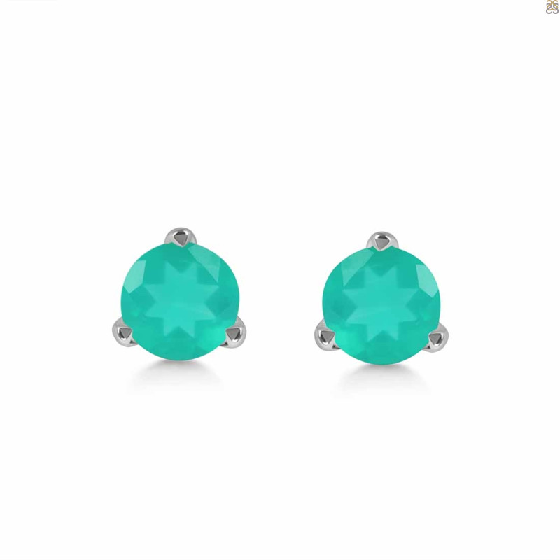 Green Onyx Stud Earring GRO-RDE-1564.