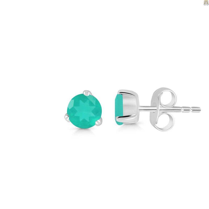 Green Onyx Stud Earring