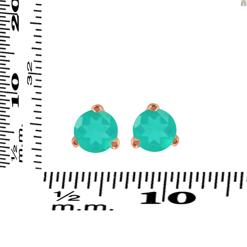 Green Onyx Stud Earring GRO-RDE-1566.