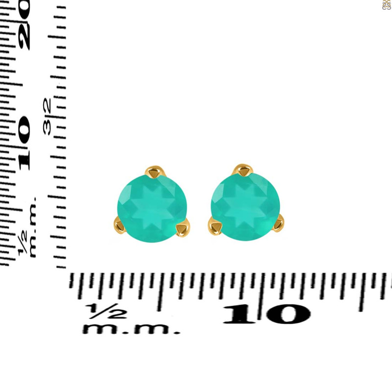 Green Onyx Stud Earring GRO-RDE-1566.