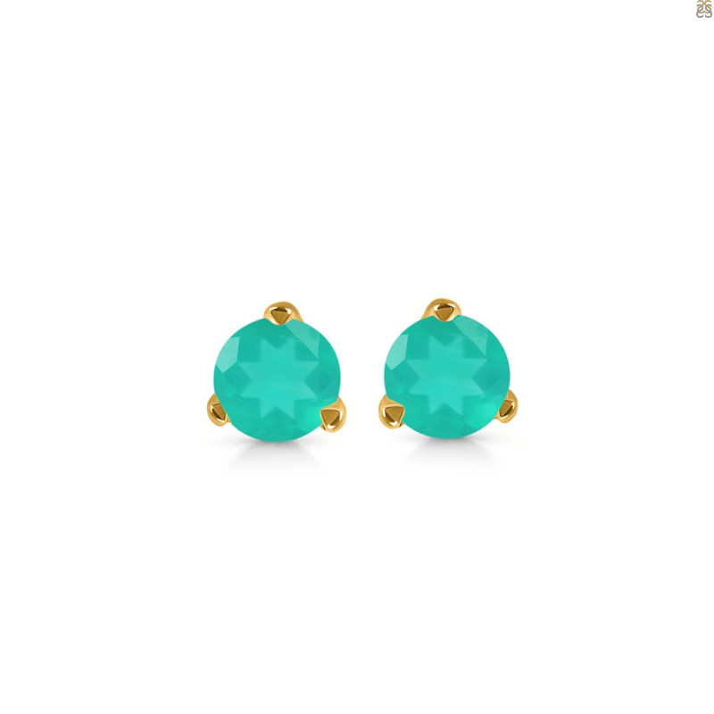 Green Onyx Stud Earring GRO-RDE-1566.