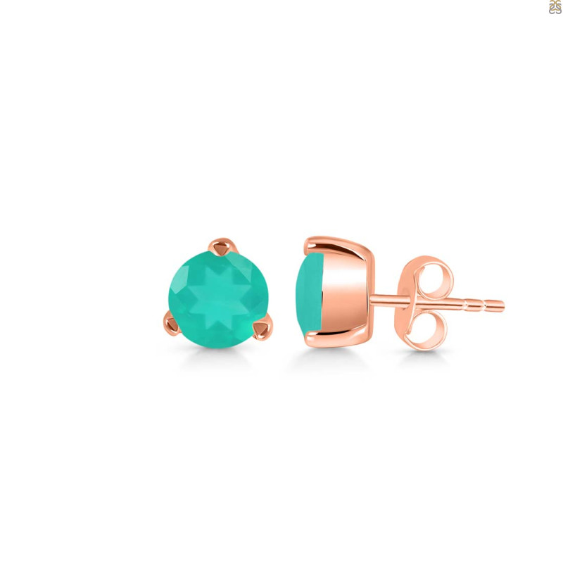 Green Onyx Stud Earring GRO-RDE-1566.