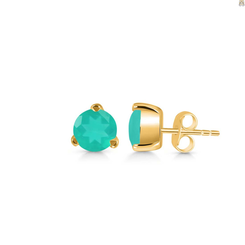 Green Onyx Stud Earring GRO-RDE-1566.