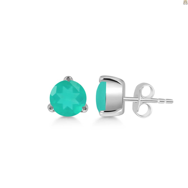 Green Onyx Stud Earring