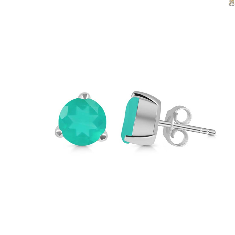 Green Onyx Stud Earring