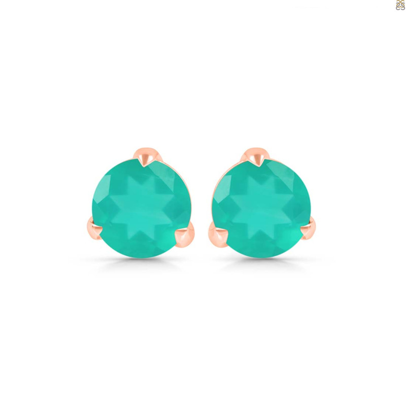 Green Onyx Stud Earring GRO-RDE-1570.