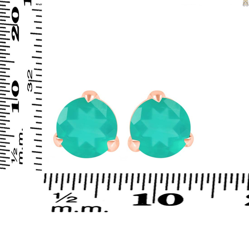 Green Onyx Stud Earring GRO-RDE-1570.