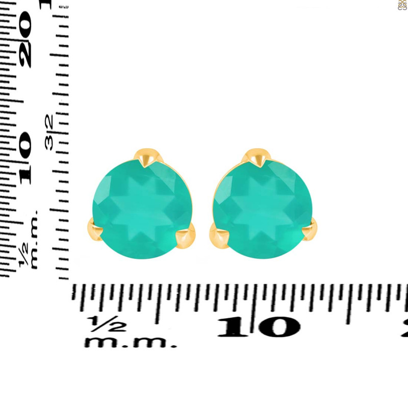 Green Onyx Stud Earring GRO-RDE-1570.