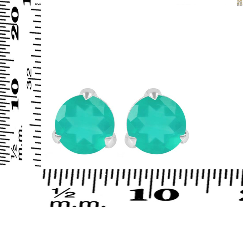 Green Onyx Stud Earring GRO-RDE-1570.