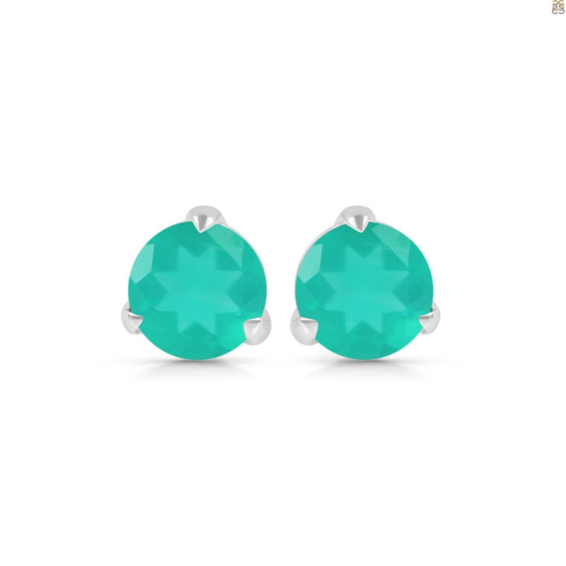 Green Onyx Stud Earring GRO-RDE-1570.