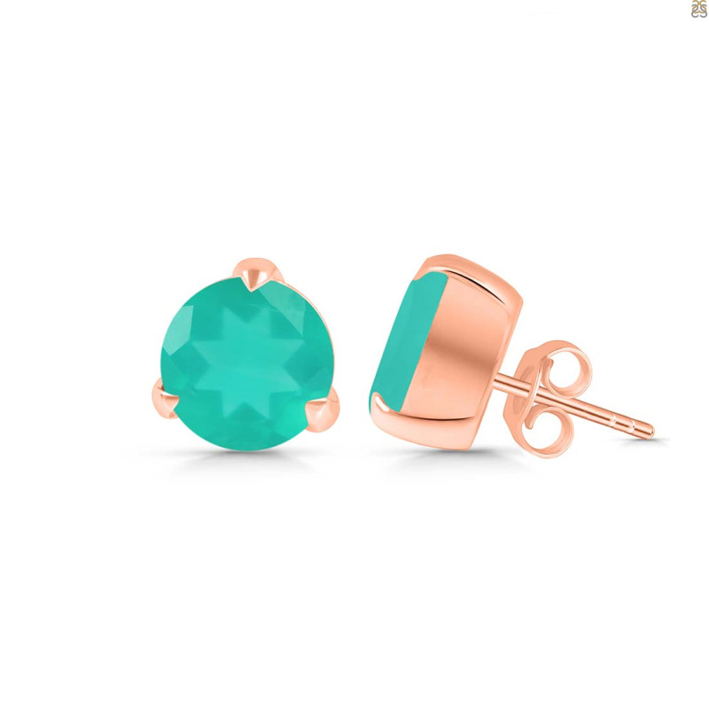 Green Onyx Stud Earring GRO-RDE-1570.