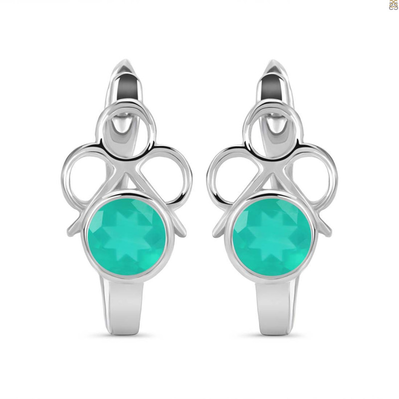 Green Onyx Stud Earring GRO-RDE-16.