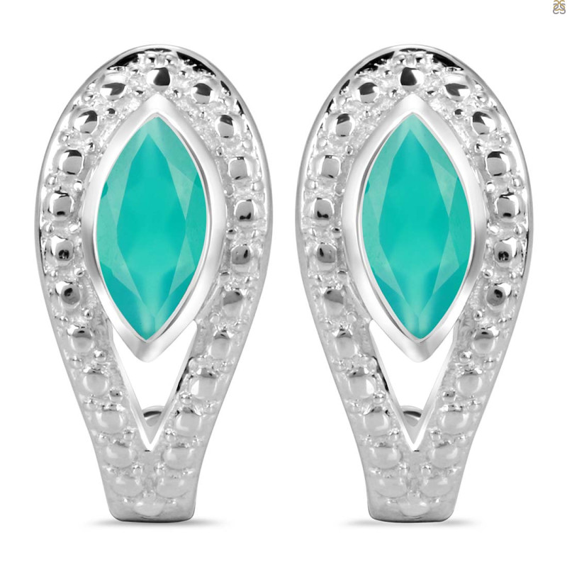 Green Onyx Stud Earring GRO-RDE-17.