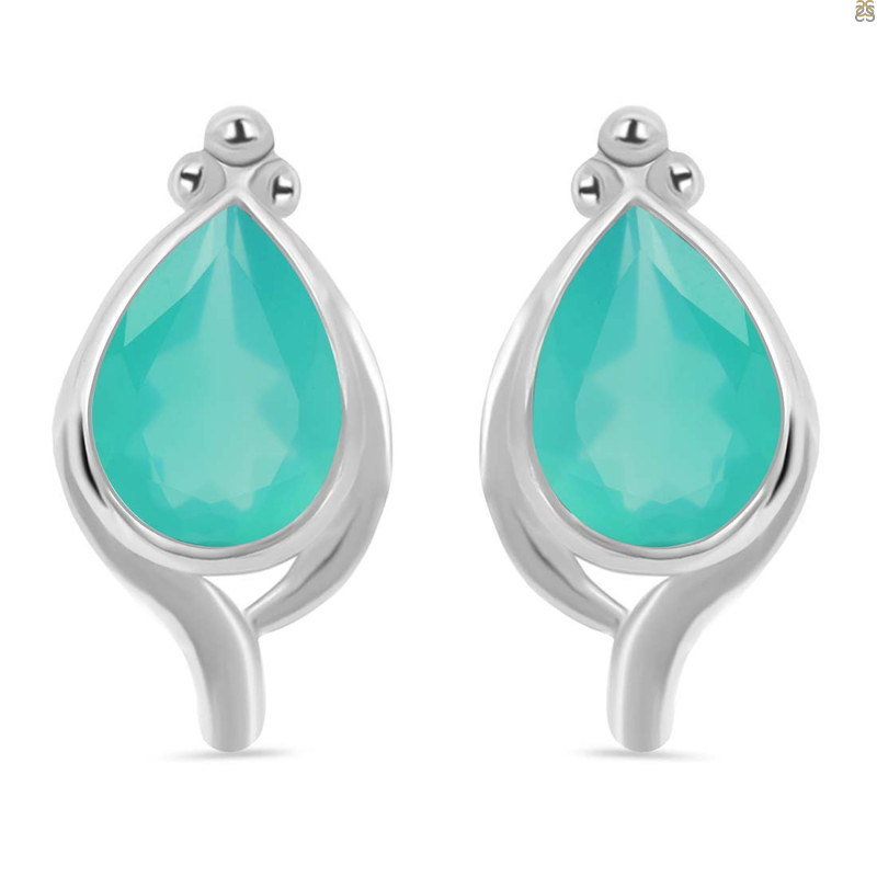 Green Onyx Stud Earring GRO-RDE-26.