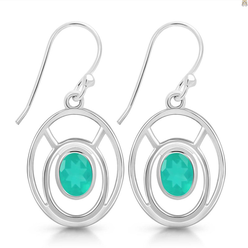 Green Onyx Earring  GRO-RDE-264.