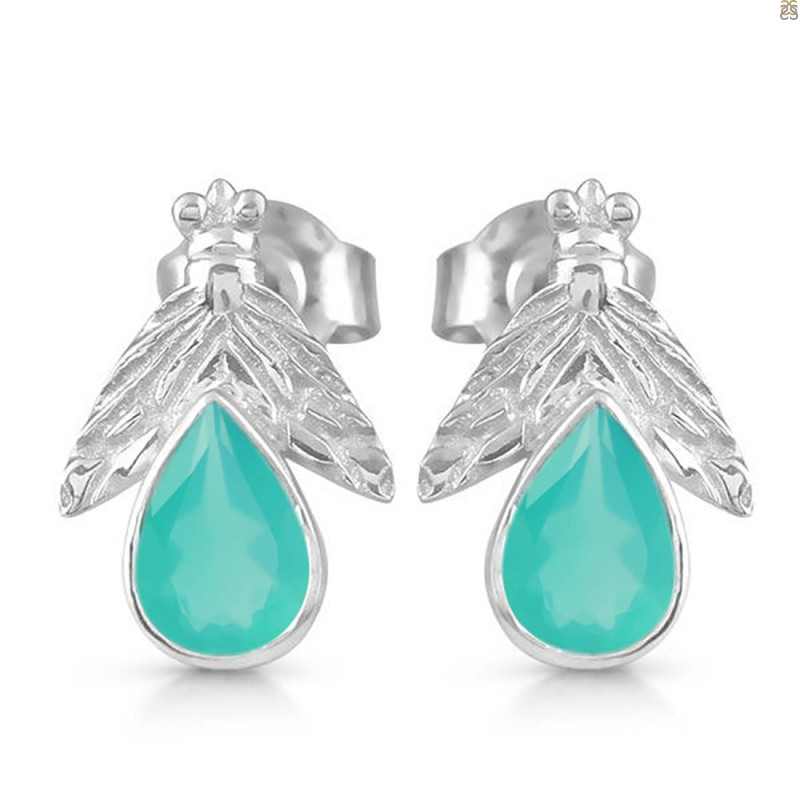 Green Onyx Stud Earring GRO-RDE-33.