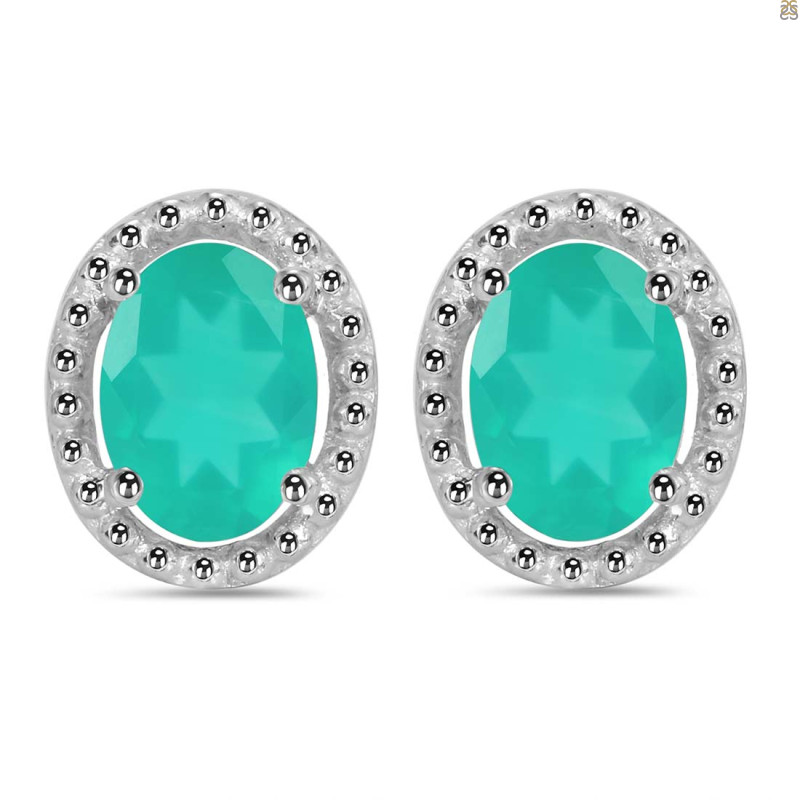 Green Onyx Stud Earring GRO-RDE-34.