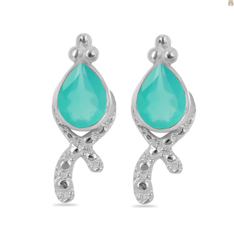 Green Onyx Stud Earring GRO-RDE-36.