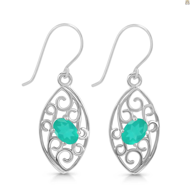 Green Onyx Earring