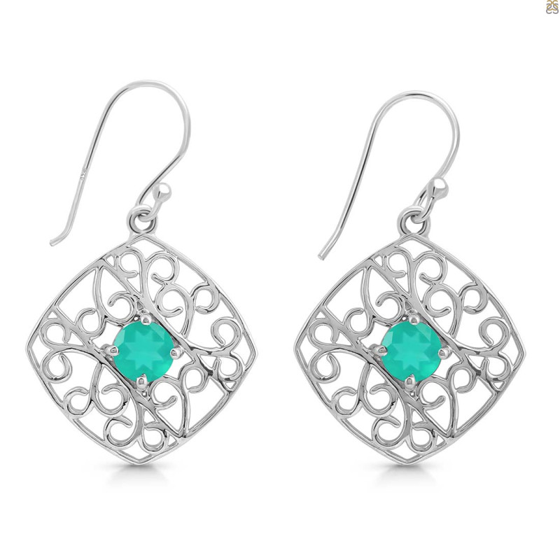 Green Onyx Earring