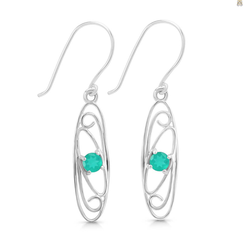 Green Onyx Earring