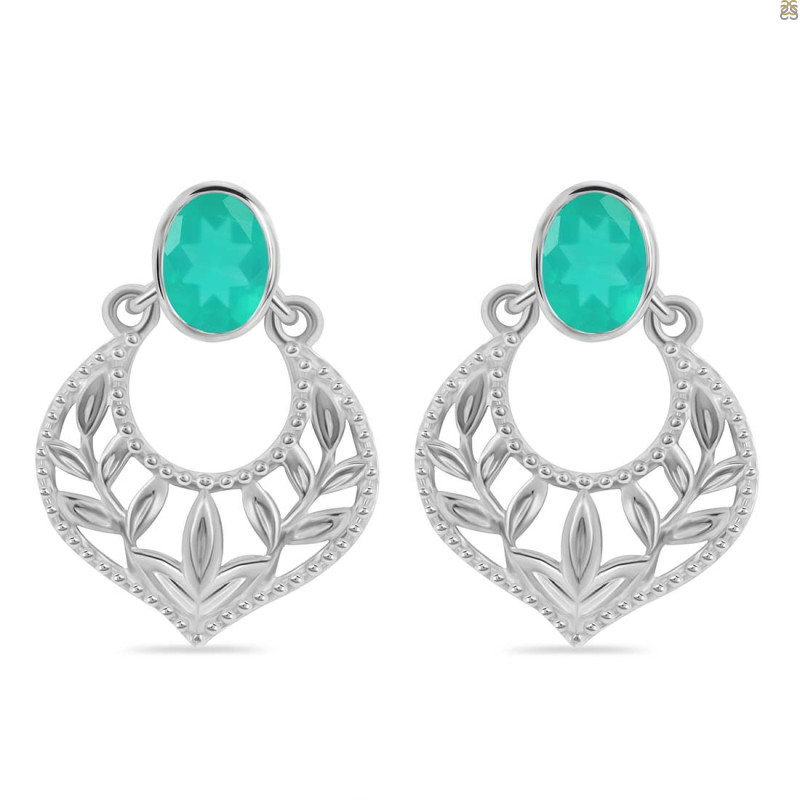Green Onyx Stud Earring GRO-RDE-51.