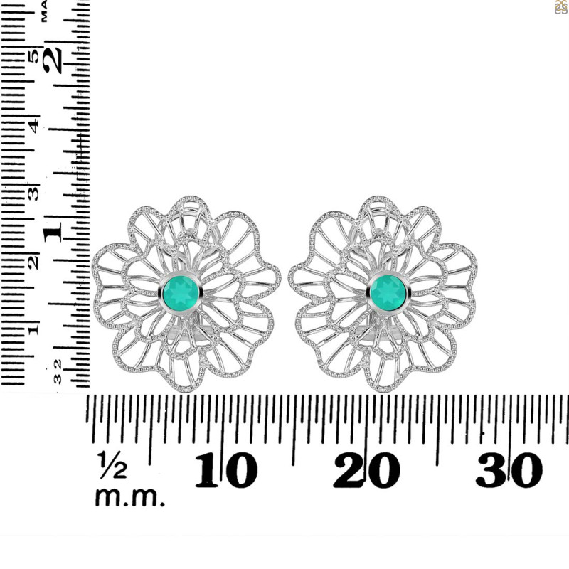 Green Onyx Stud Earring GRO-RDE-60.