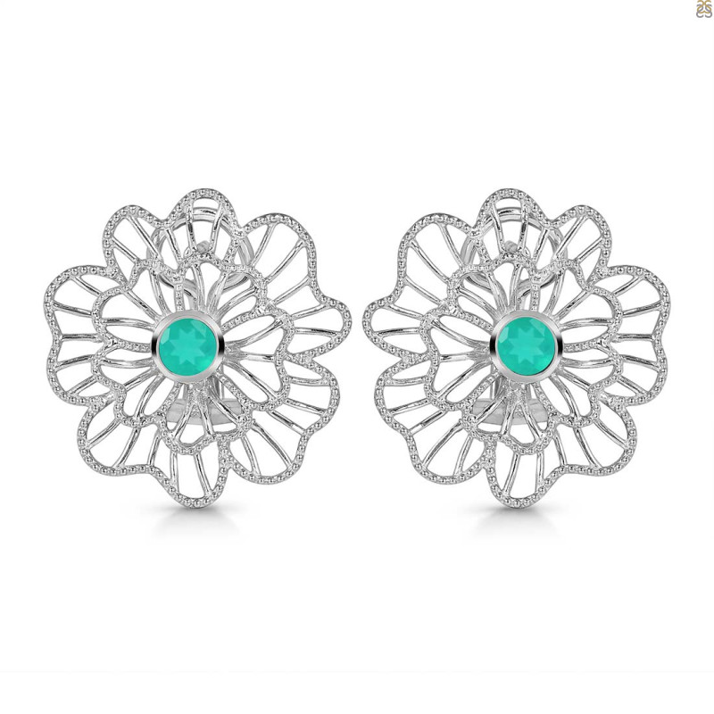Green Onyx Stud Earring GRO-RDE-60.