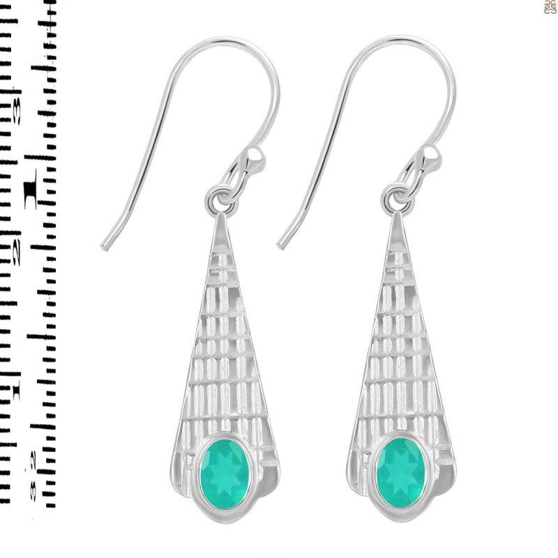Green Onyx Earring GRO-RDE-637.