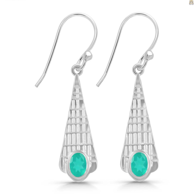 Green Onyx Earring GRO-RDE-637.