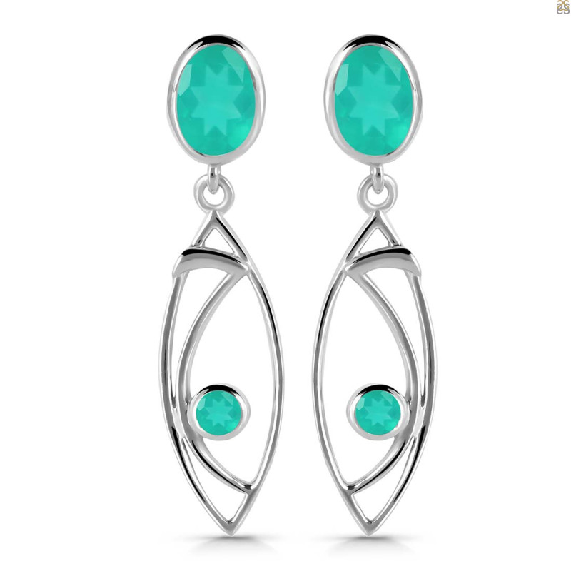 Green Onyx Earring GRO-RDE-645.