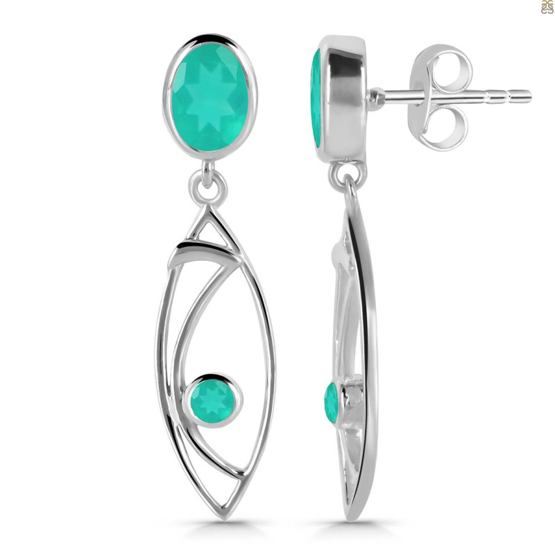 Green Onyx Earring