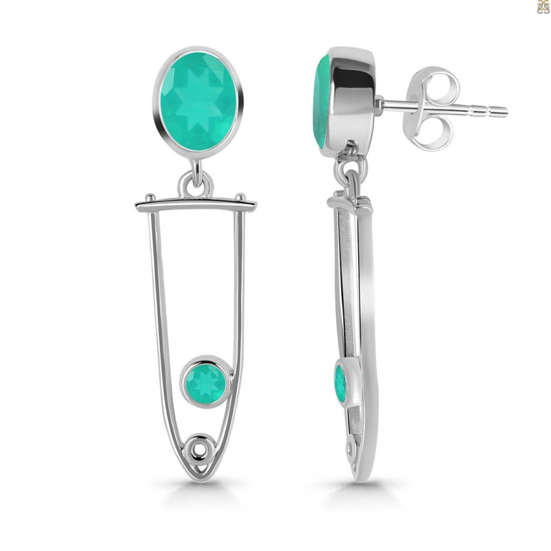 Green Onyx Earring