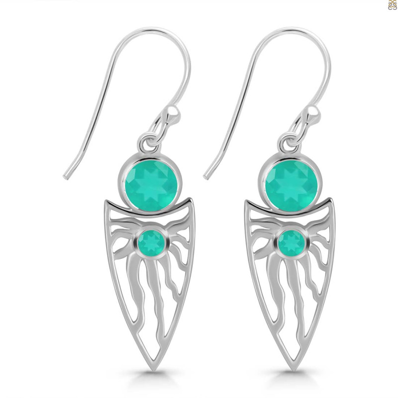 Green Onyx Earring GRO-RDE-649.