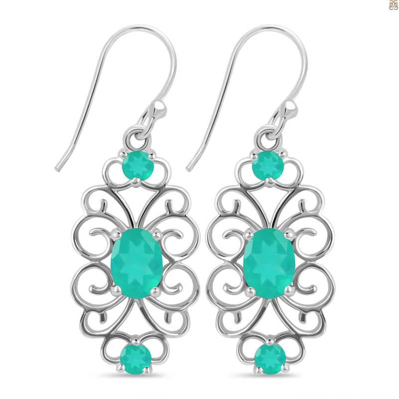 Green Onyx Earring