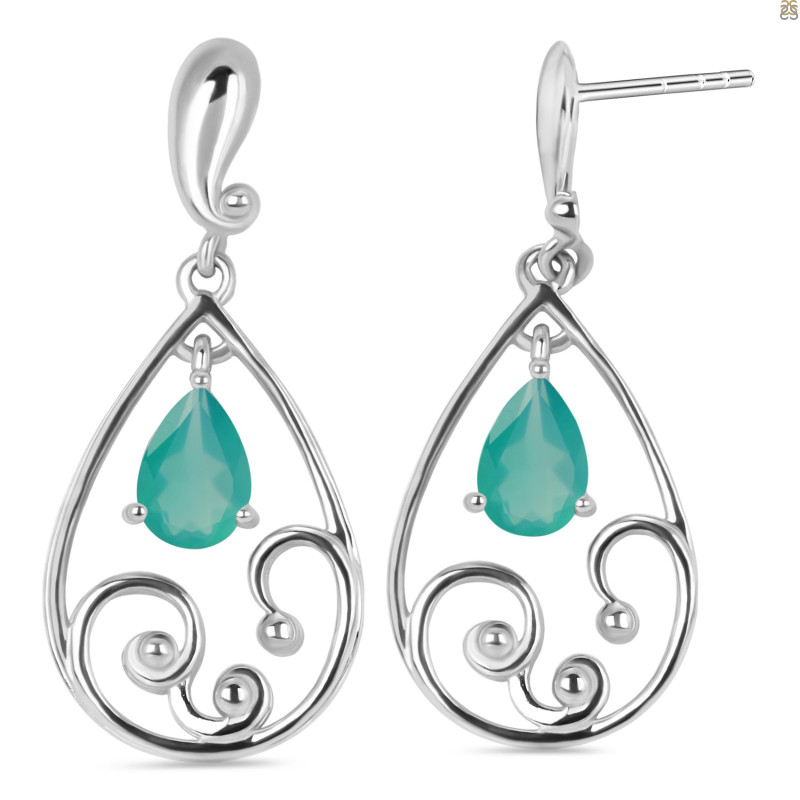 Green Onyx Earring