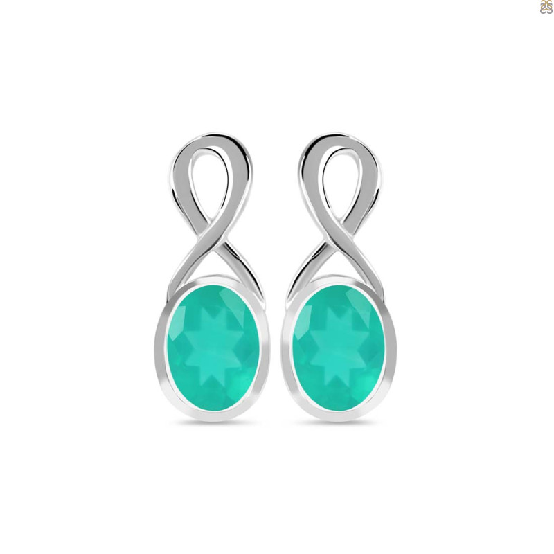Green Onyx Stud Earring GRO-RDE-9.